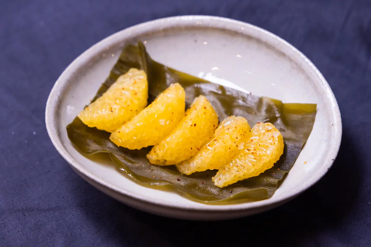 甘夏の昆布締め