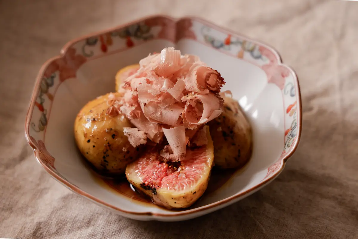イチジクの焼きナス仕立て